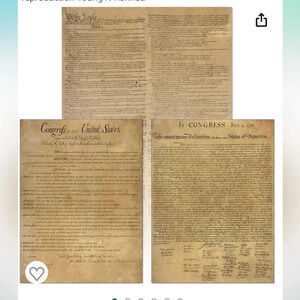 American founding document replicas declaration of independence, Bill of Rights